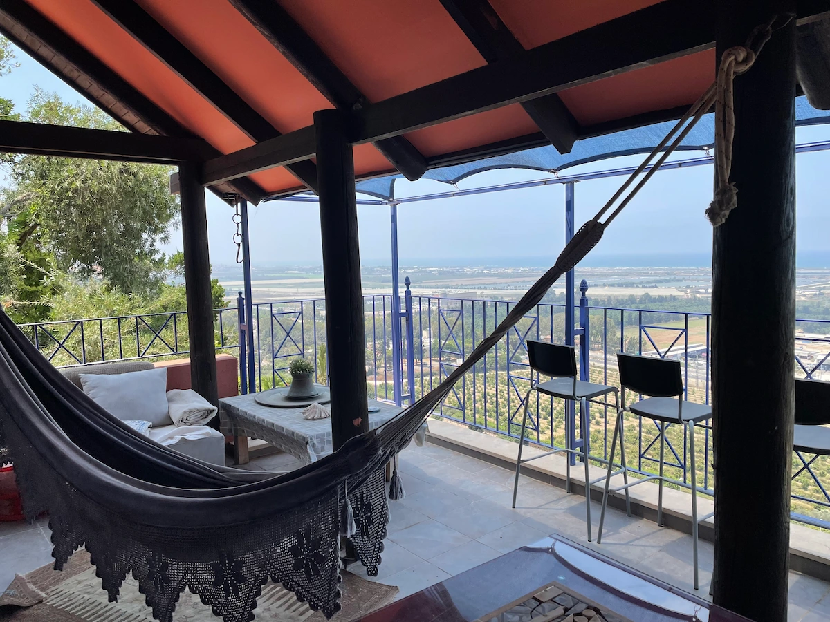 Terrace overlooking Mediterranean