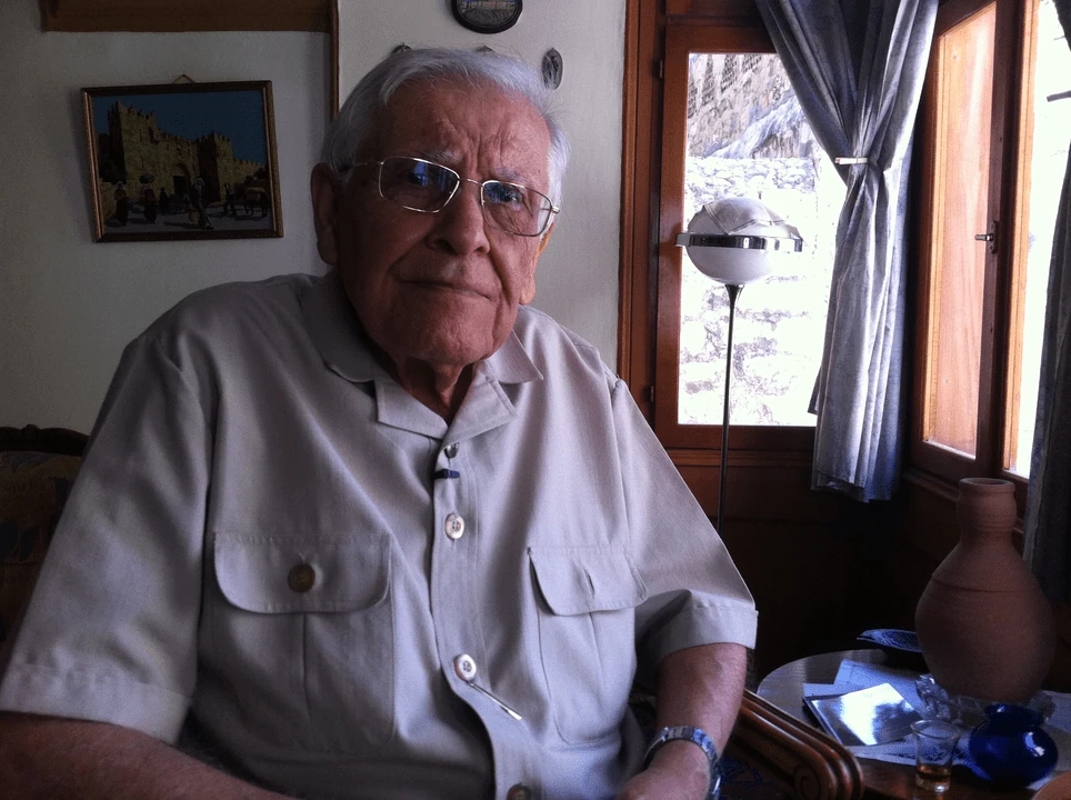 John Tleel in his home, Old City Jerusalem