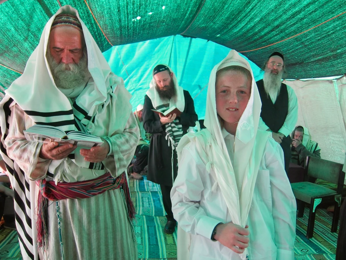 Boy at his Bar Mitzvah, Kfar Uriya