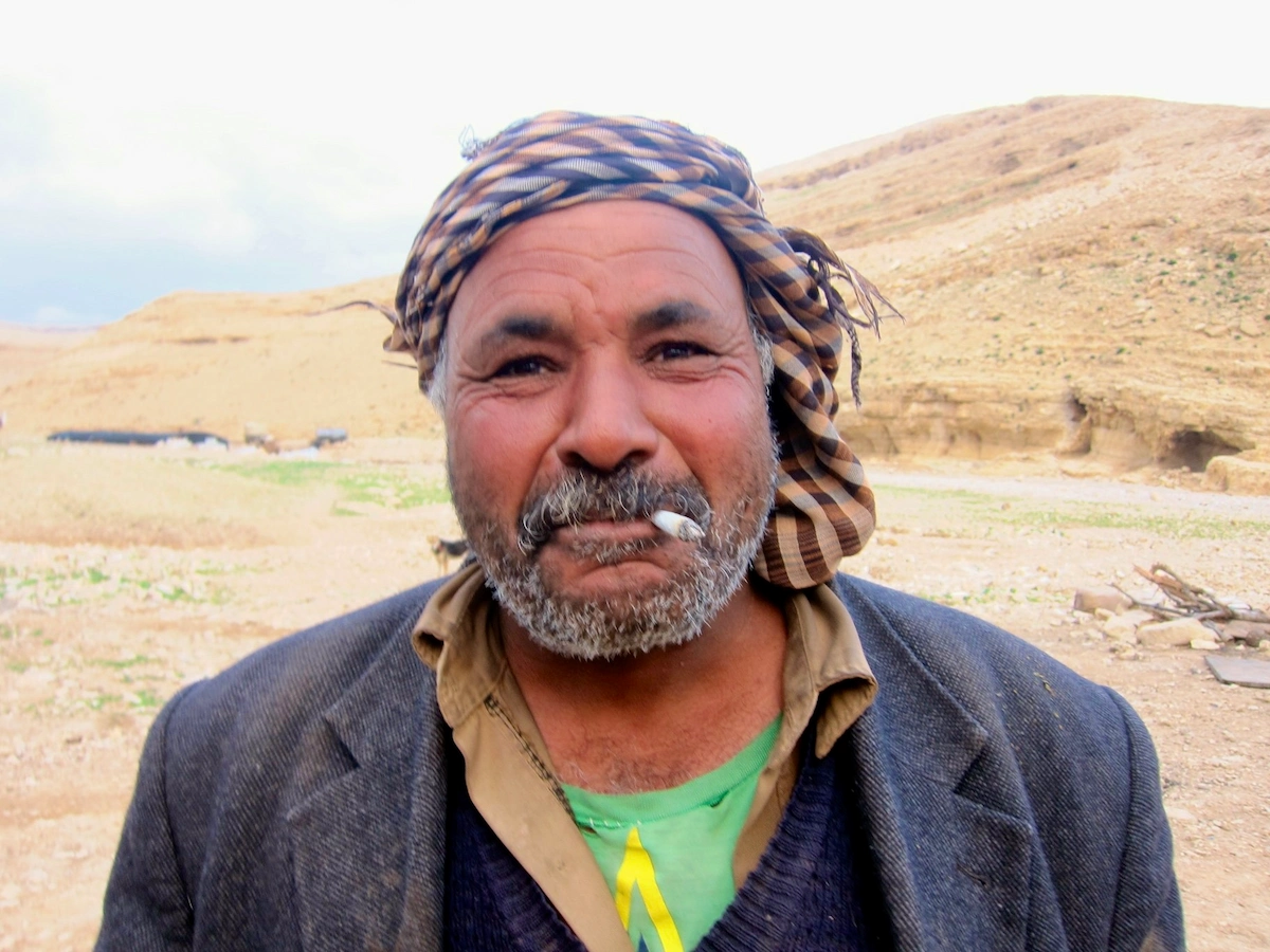 Bedouin father portrait, Rashayda tribe, Judean Desert