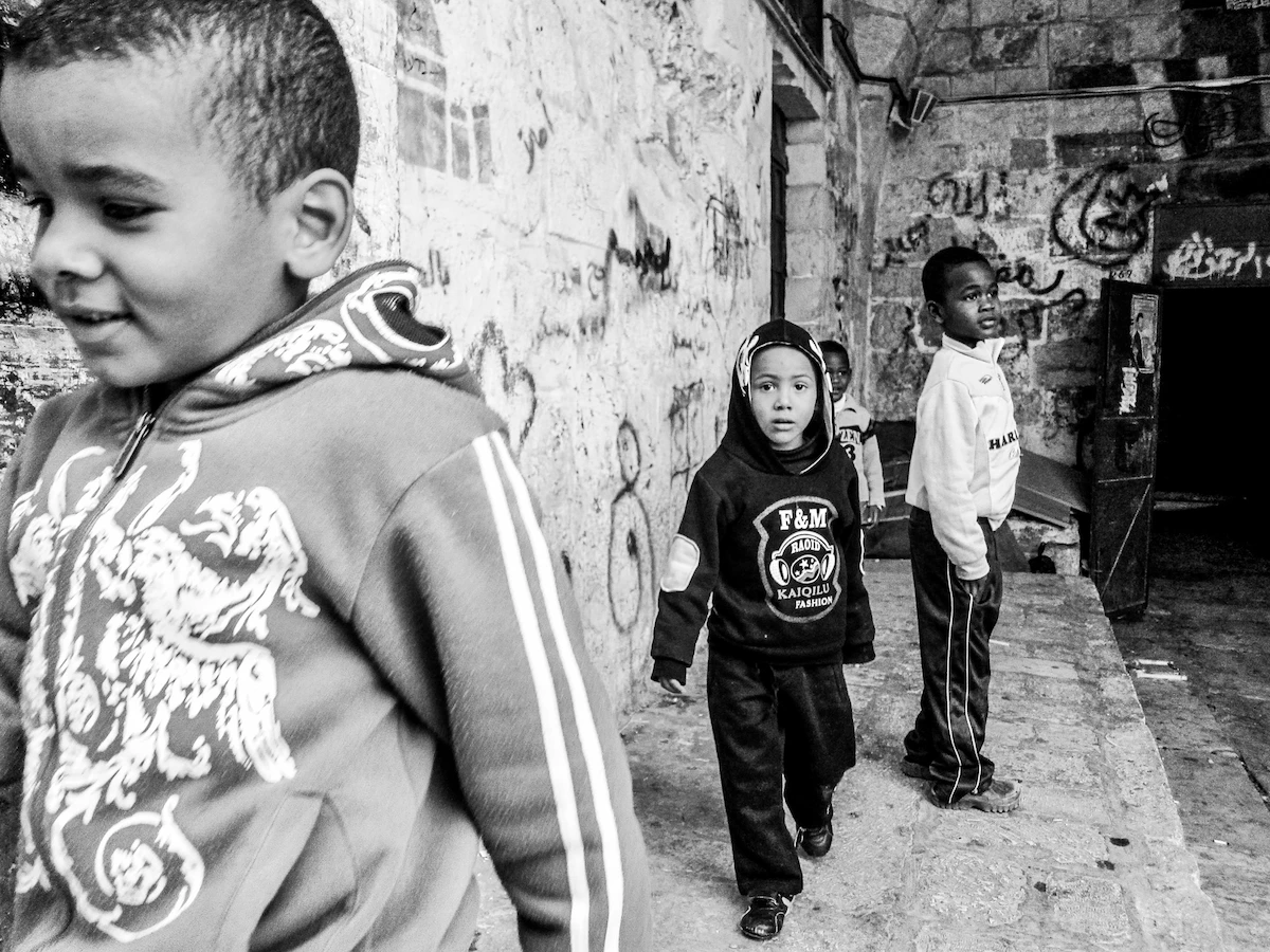 Kids playing in the Muslim Quarter