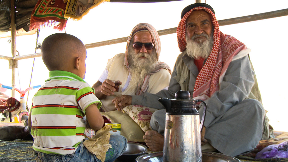 Oran and Mohammad at the Rashayda camp