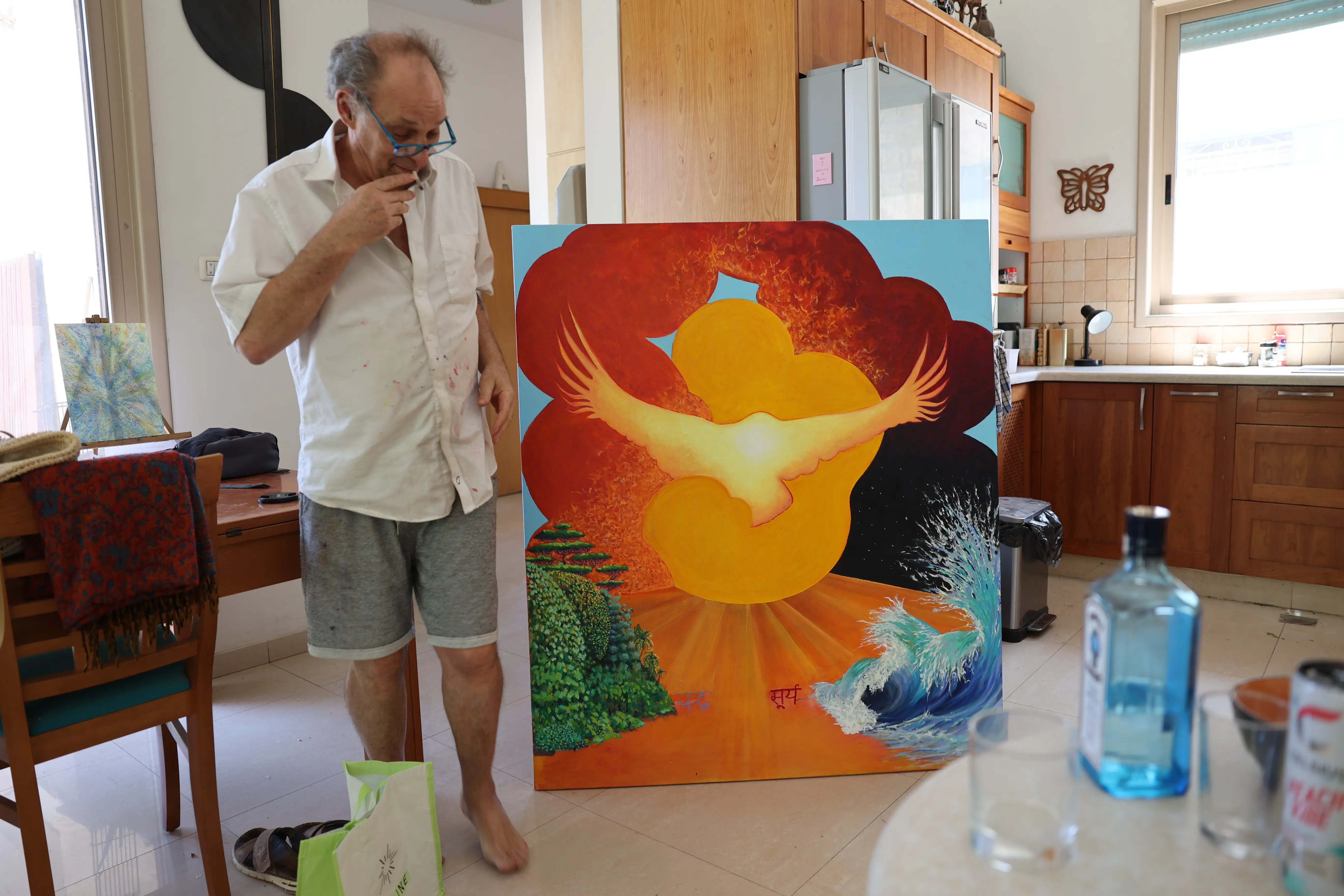 Paul Taylor with painting