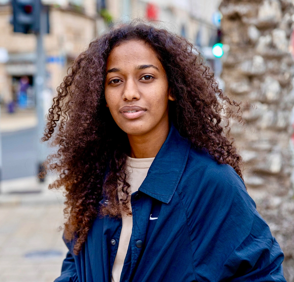 Young woman portrait on a Jaffa street