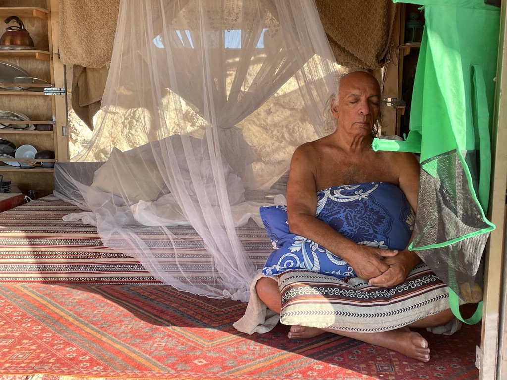 Yaron meditating in the Judean Desert